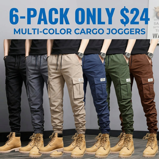 Men's Slim-Fit Multi-Pocket Cargo Jogger