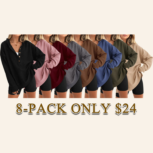 Oversized V-Neck Hoodie Soft Cozy Perfectly Relaxed Sweatshirt