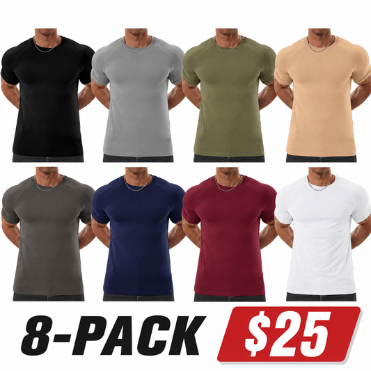 【LAST DAY SALE】Men's Raglan Sleeve Tee Athletic Tapered Fit