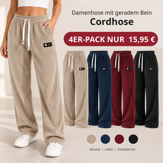 [LETZTER VERKAUFSTAG] Damen-Cordhose mit geradem Bein